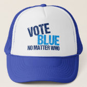 Stemming Blauw Geen kwestie met Democratische Part Trucker Pet (Voorkant)