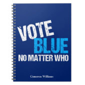 Stemming Blauw Geen onderwerp Europees Parlement Notitieboek (Voorkant)