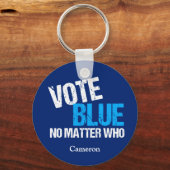 Stemming Blauw Geen onderwerp Europees Parlement Sleutelhanger (Voorkant)