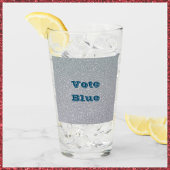 Stemming blauw glitter Drink glas