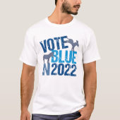 Stemming blauw in 2022 democratische partij Cute D T-shirt (Voorkant)