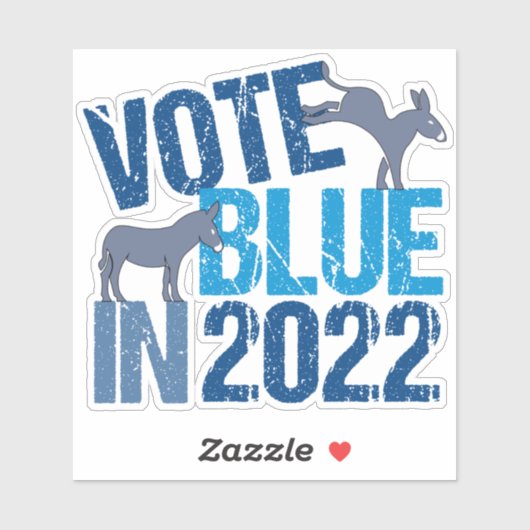 Stemming blauw in 2022 Democratische verkiezingen  Sticker (Vel)