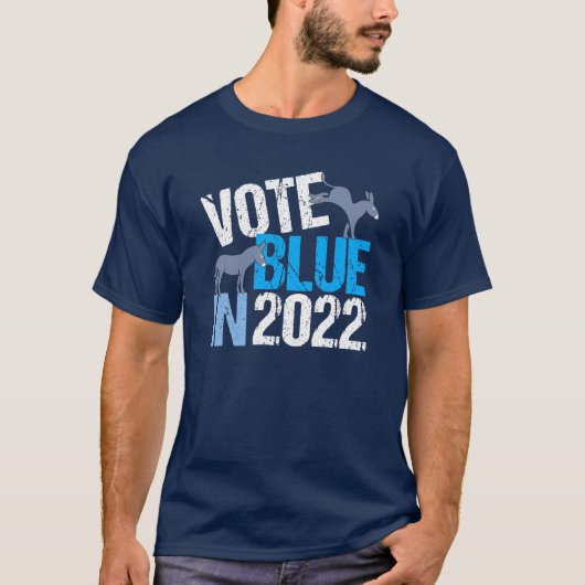 Stemming blauw in 2022 Democratische verkiezingen T-shirt (Voorkant)