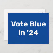 Stemming blauw in 2024 briefkaart (Voorkant / Achterkant)