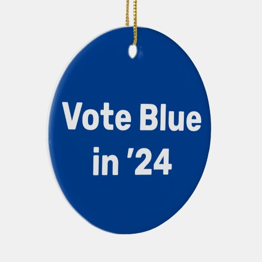 Stemming blauw in 2024 keramisch ornament (Rechts)