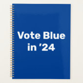 Stemming blauw in 2024 planner (Voorkant)