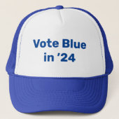 Stemming blauw in 2024 trucker pet (Voorkant)