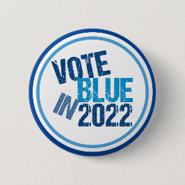 Stemming blauw in de verkiezingen van 2022 ronde button 5,7 cm
