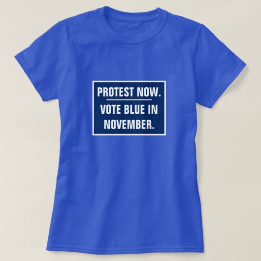 Stemming blauw in verkiezingen november t-shirt (Design voorkant)