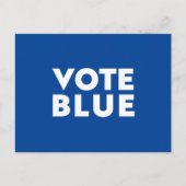 Stemming Blauw modern vet typografie wit blauw Briefkaart (Voorkant)