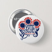 Stemming blauw ongeacht wie 2020 ronde button 5,7 cm (Voorkant /achterkant)