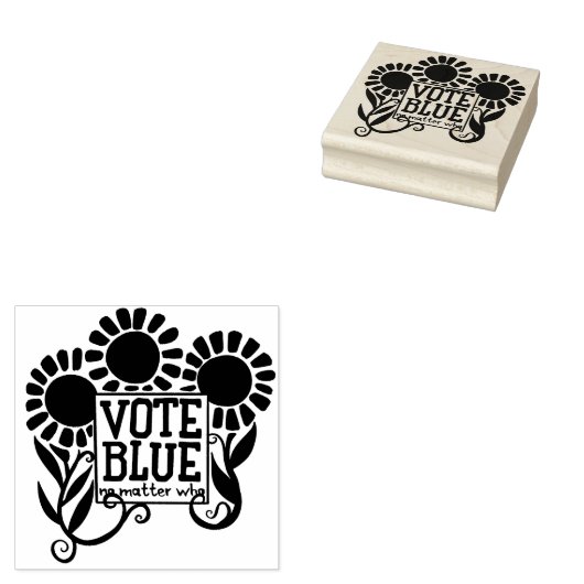 Stemming blauw ongeacht wie 2020 rubberstempel (Gestempeld)