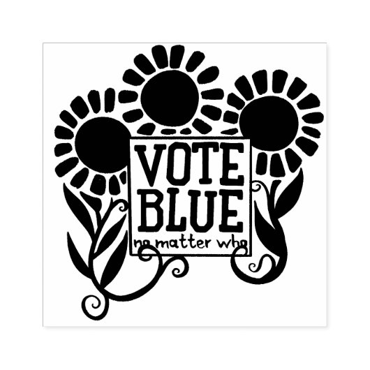 Stemming blauw ongeacht wie 2020 rubberstempel (Afrduk)