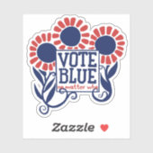 Stemming blauw ongeacht wie 2020 sticker (Vel)