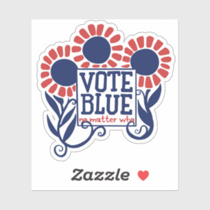 Stemming blauw ongeacht wie 2020 sticker
