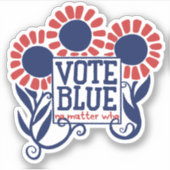 Stemming blauw ongeacht wie 2020 sticker (Voorkant)