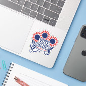 Stemming blauw ongeacht wie 2020 sticker (Laptop met iPhone)