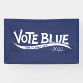 Stemming blauw ongeacht wie er in 2020 is gekozen spandoek (Horizontaal)