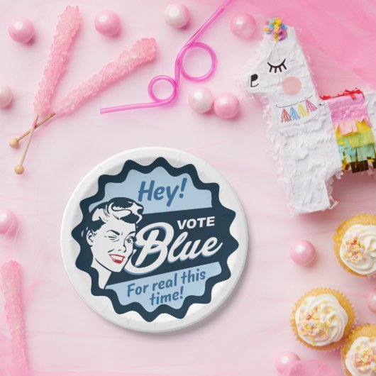 Stemming: blauw | Papieren Bord |  Retro Funny (Feest)