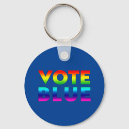 Stemming: blauw pride lgbetq, lgbt regenboogkleure sleutelhanger