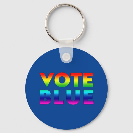 Stemming: blauw pride lgbetq, lgbt regenboogkleure sleutelhanger (Voorkant)