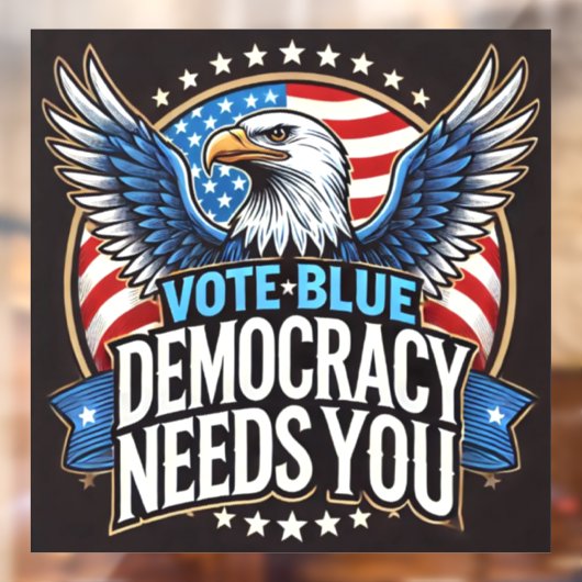 Stemming: blauw raamsticker (Vel 2)