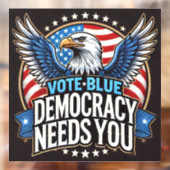 Stemming: blauw raamsticker (Vel 2)