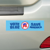 Stemming blauw - Red Amerika, anti-GOP Bumpersticker (Op auto)