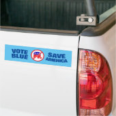 Stemming blauw - Red Amerika, anti-GOP Bumpersticker (Op Truck)