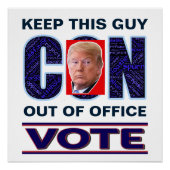 Stemming Blauw Resist 2024 Presidentiële Glossy Perfect Poster (Voorkant)