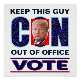 Stemming Blauw Resist 2024 Presidentiële Glossy Perfect Poster