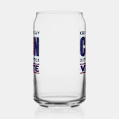 Stemming Blauw Resist Presidentieel 2024 Blikvorm Glas (Rechts)