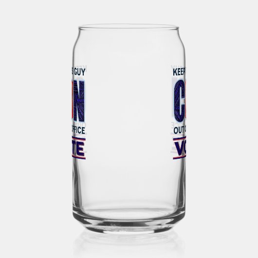 Stemming Blauw Resist Presidentieel 2024 Blikvorm Glas (Links)