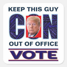 Stemming Blauw Resist Presidentieel 2024 Vierkante Sticker