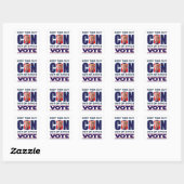 Stemming Blauw Resist Presidentieel 2024 Vierkante Sticker (Vel)