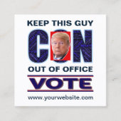 Stemming Blauw Resist Presidentieel 2024 Vierkante Visitekaartje (Voorkant)