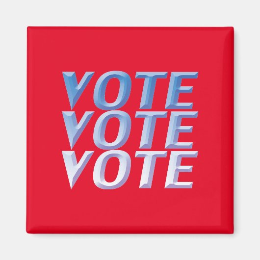 Stemming: blauw, rood, magneet (Voorkant)