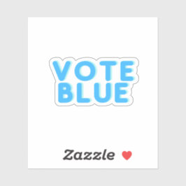 Stemming: blauw sticker