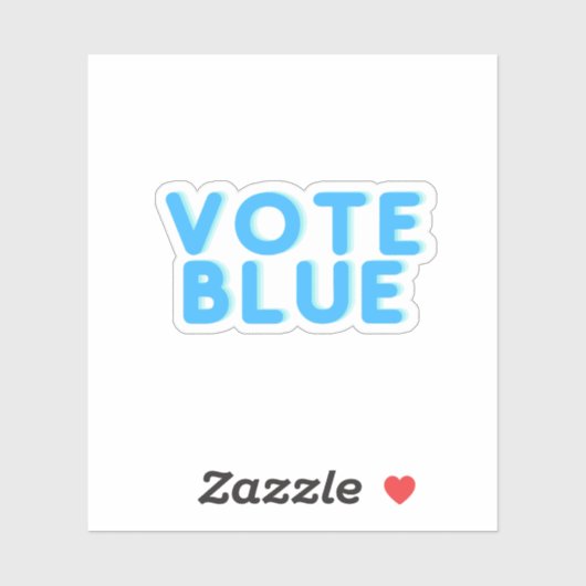 Stemming: blauw sticker (Vel)