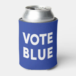 Stemming Blauw vet wit tekst over blauw politiek Blikjeskoeler