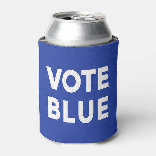 Stemming Blauw vet wit tekst over blauw politiek Blikjeskoeler