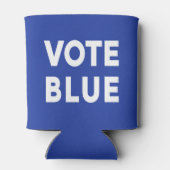 Stemming Blauw vet wit tekst over blauw politiek Blikjeskoeler (Achterkant)