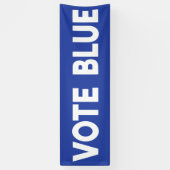 Stemming Blauw vet wit tekst over blauw politiek Spandoek (Verticaal)