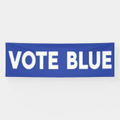 Stemming Blauw vet wit tekst over blauw politiek Spandoek (Horizontaal)