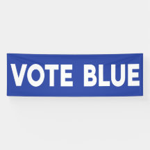 Stemming Blauw vet wit tekst over blauw politiek