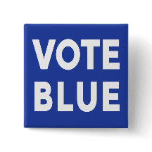 Stemming Blauw vet wit tekst over blauw politiek