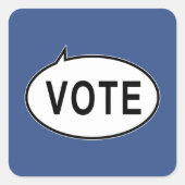 STEMMING - Blauw Vierkante Sticker (Voorkant)