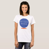 Stemming blauw vrouwenbasis t-shirt (Voorkant volledig)