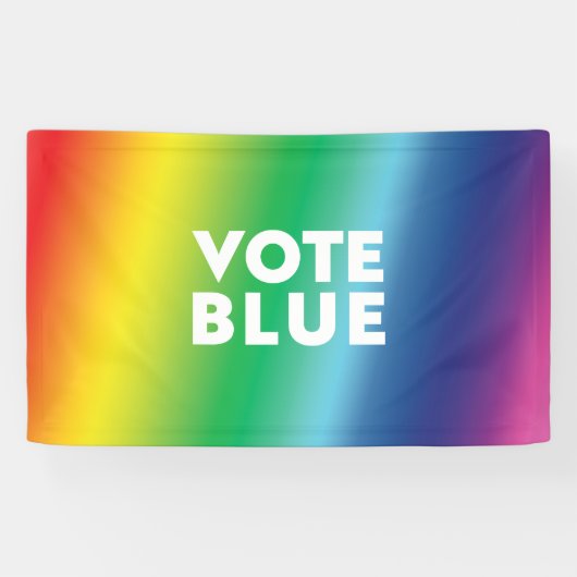 Stemming blauw, wit Biden pride lgbetq lgbt Spandoek (Horizontaal)