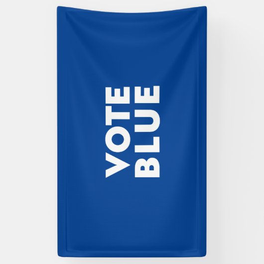 Stemming Blauw wit blauw modern vet typografie Spandoek (Verticaal)
